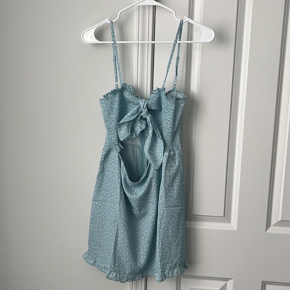 NEW Kittenish Blue Polka-dot Dress